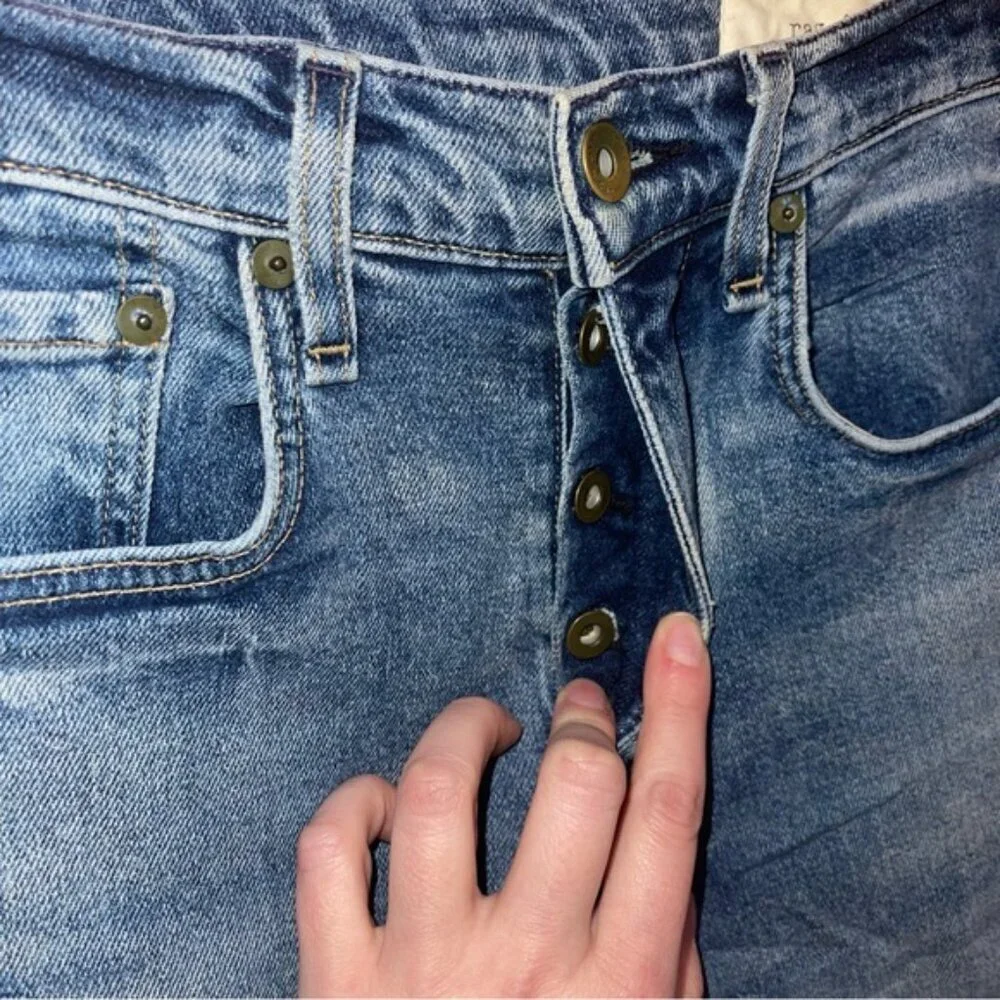 rag & bone Jeans Men's Size 30 Brighton Wash Fit‎ 2 Slim Button Fly Denim